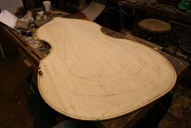 double bass making - marking